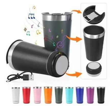 Vaso Cervecero Parlante Bluetooth Acero Inoxidable 480ml